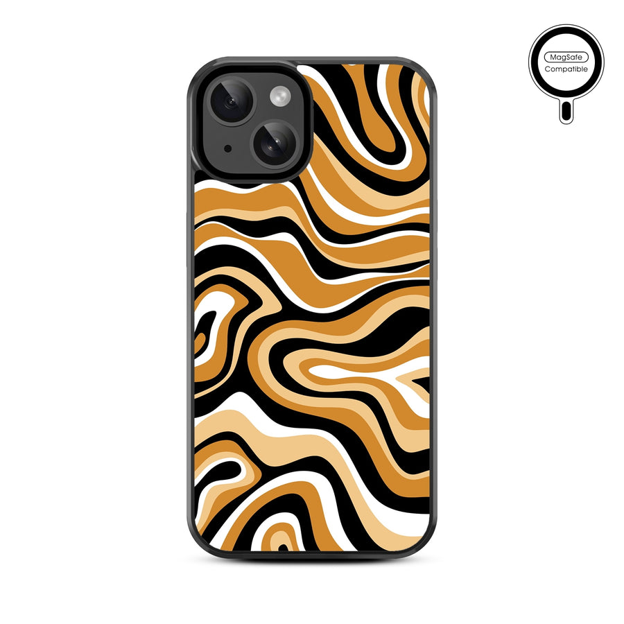 MyBat Design Lab Series MagSafe Case for Apple iPhone 15 (6.1) - Groovy Golden Swirls - MIP15CSLESMSM093-3.jpg
