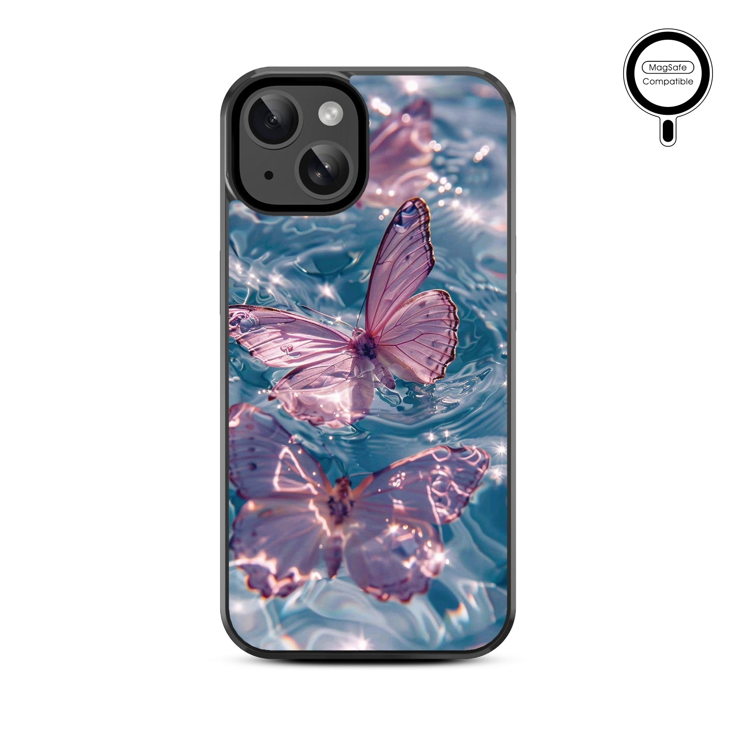 MyBat Design Lab Series MagSafe Case for Apple iPhone 15 (6.1) - Floating Butterflies - MIP15CSLESMSM180-3.jpg