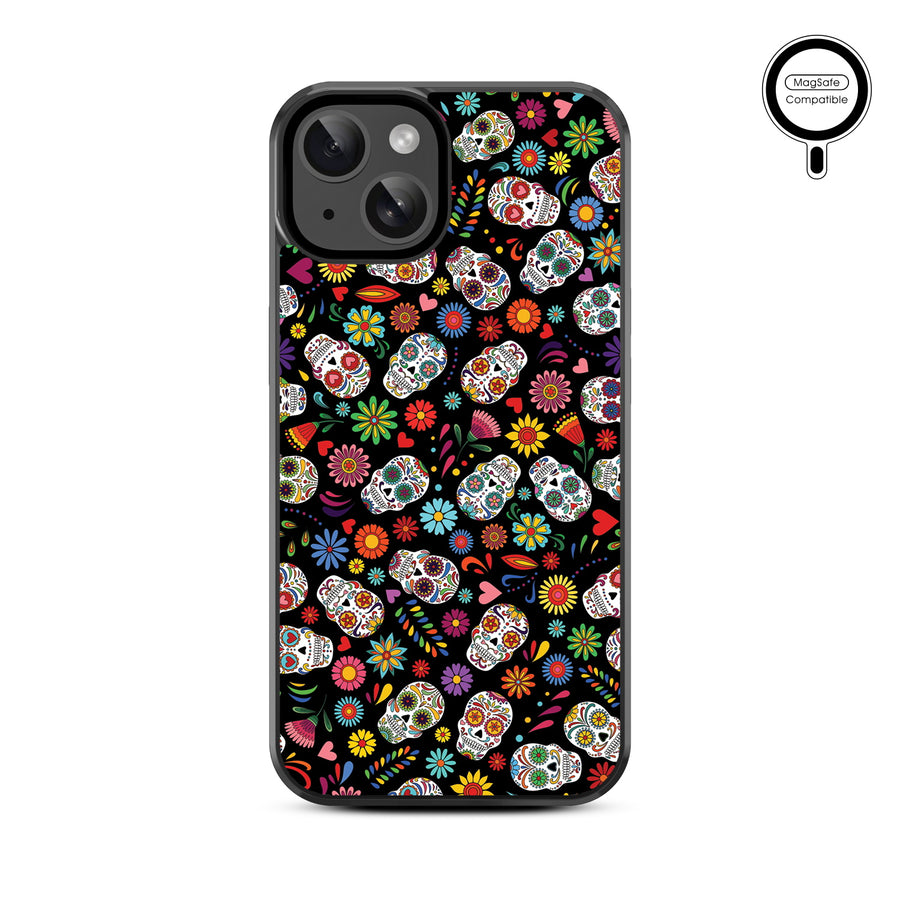 MyBat Design Lab Series MagSafe Case for Apple iPhone 15 (6.1) - Fiesta Skulls - MIP15CSLESMSM421-3.jpg