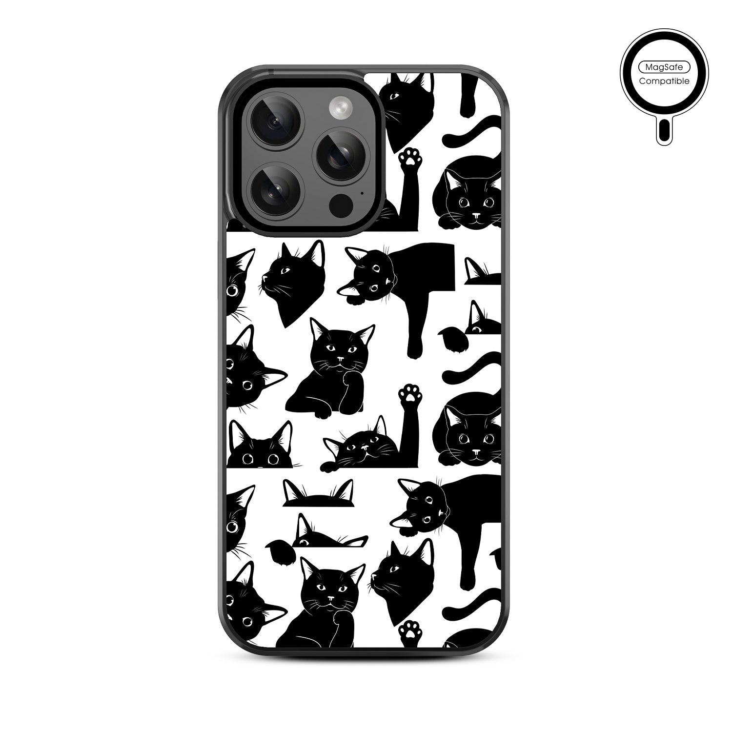 MyBat Design Lab Series MagSafe Case for Apple iPhone 15 Pro Max (6.7) - Black Cats - MIP15PMCSLESMSM017-3.jpg