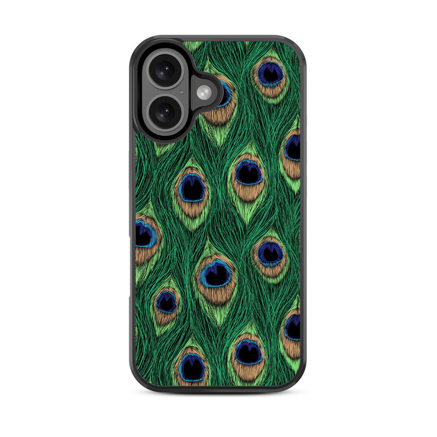 MyBat Design Lab Series Case for Apple iPhone 16 - Peacock Feathers - MIP16CSLESM018-3.jpg