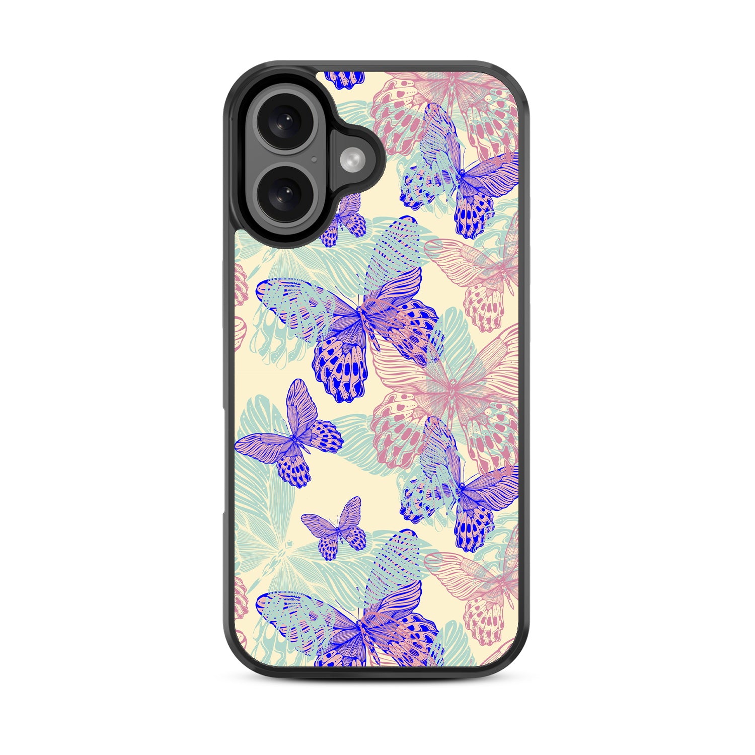 MyBat Design Lab Series Case for Apple iPhone 16 - Butterflies - MIP16CSLESM019-3.jpg
