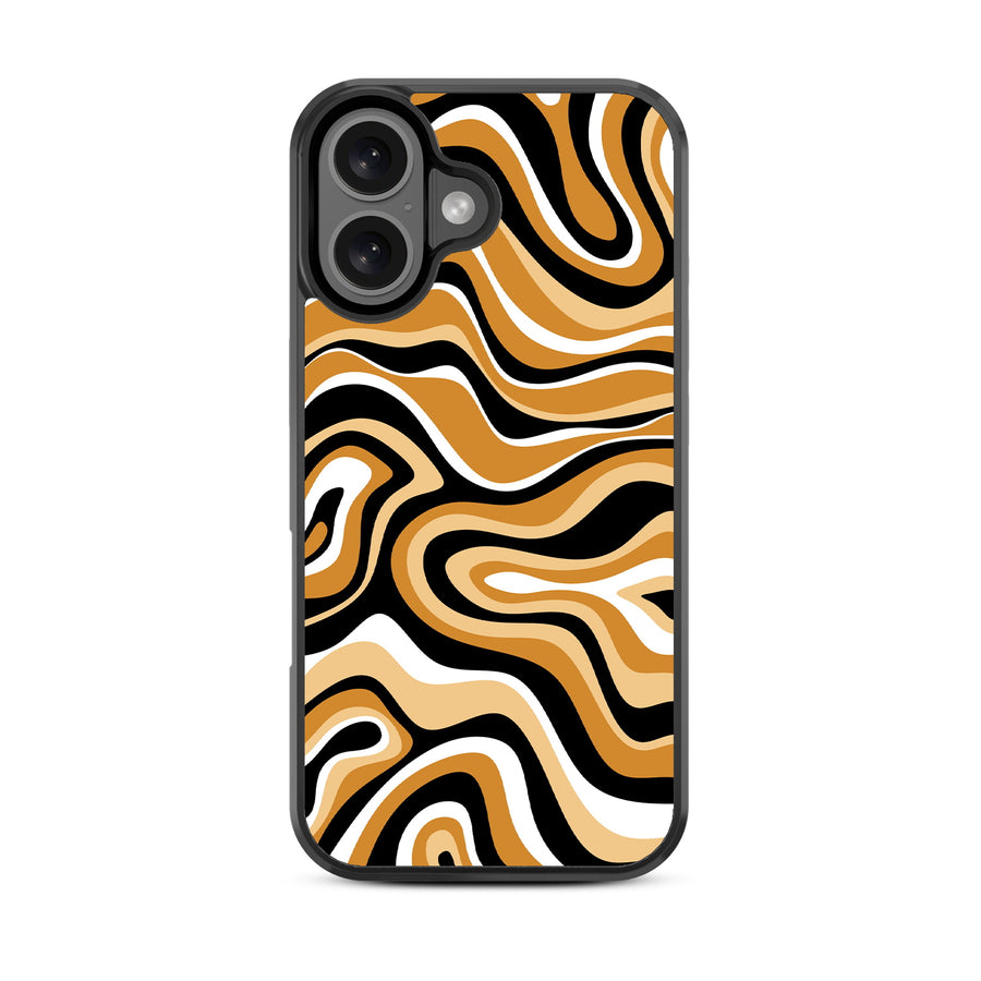 MyBat Design Lab Series Case for Apple iPhone 16 - Groovy Golden Swirls - MIP16CSLESM093-3.jpg