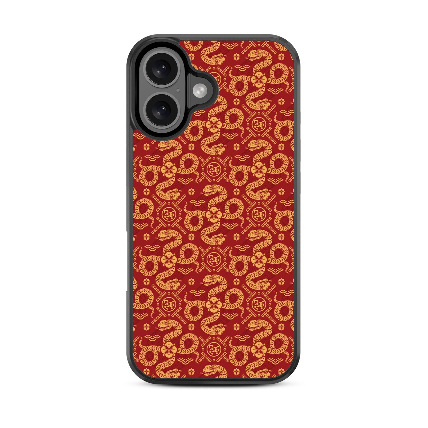MyBat Design Lab Series Case for Apple iPhone 16 - Golden Snake Dance - MIP16CSLESM317-3.jpg
