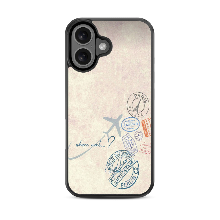 MyBat Design Lab Series Case for Apple iPhone 16 - Passport Stamps - MIP16CSLESM371-3.jpg
