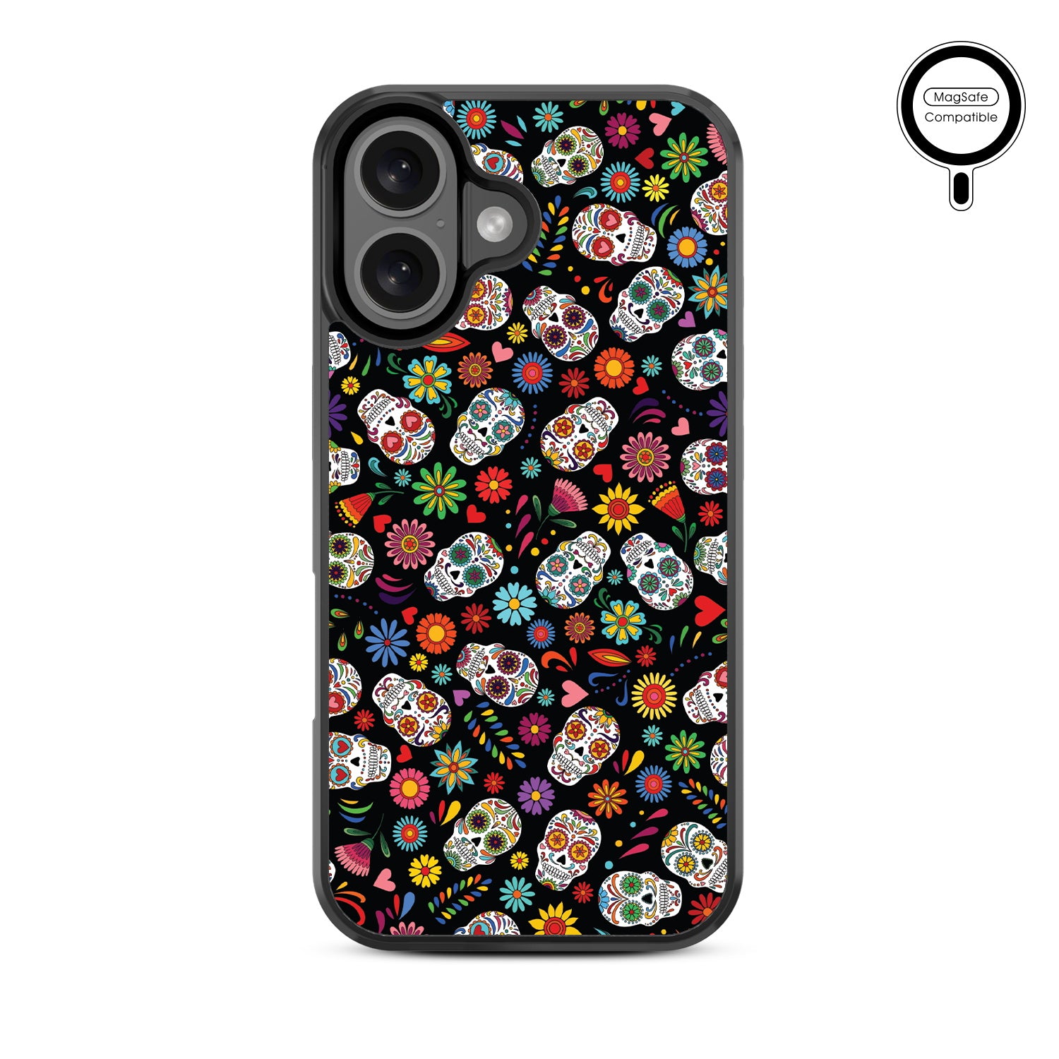 MyBat Design Lab Series MagSafe Case for Apple iPhone 16 - Fiesta Skulls - MIP16CSLESMSM421-3.jpg