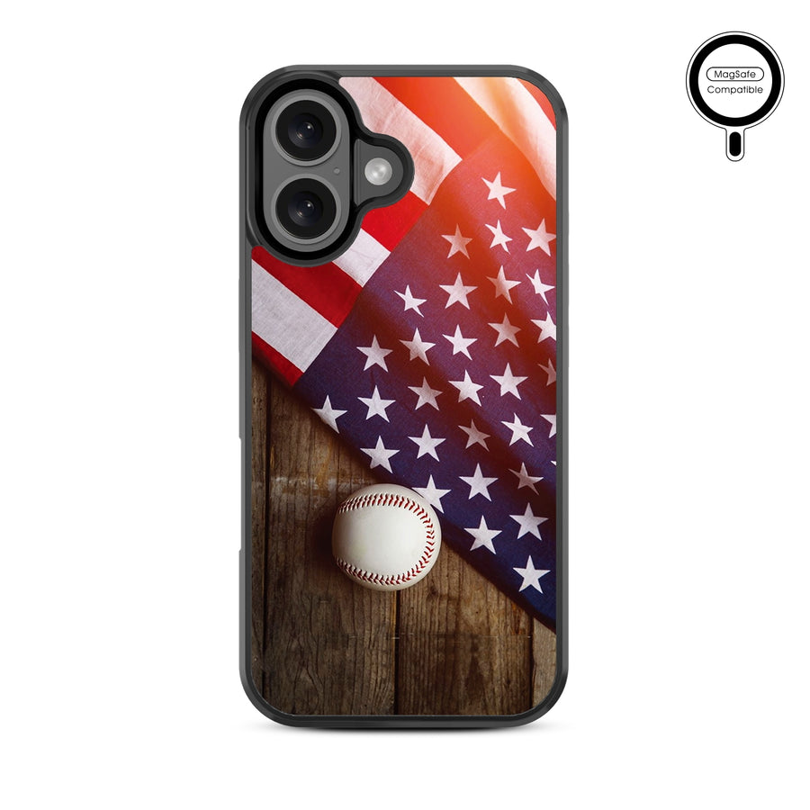 MyBat Design Lab Series MagSafe Case for Apple iPhone 16 Plus - Patriotic Pitch - MIP16MCSLESMSM172-3.jpg