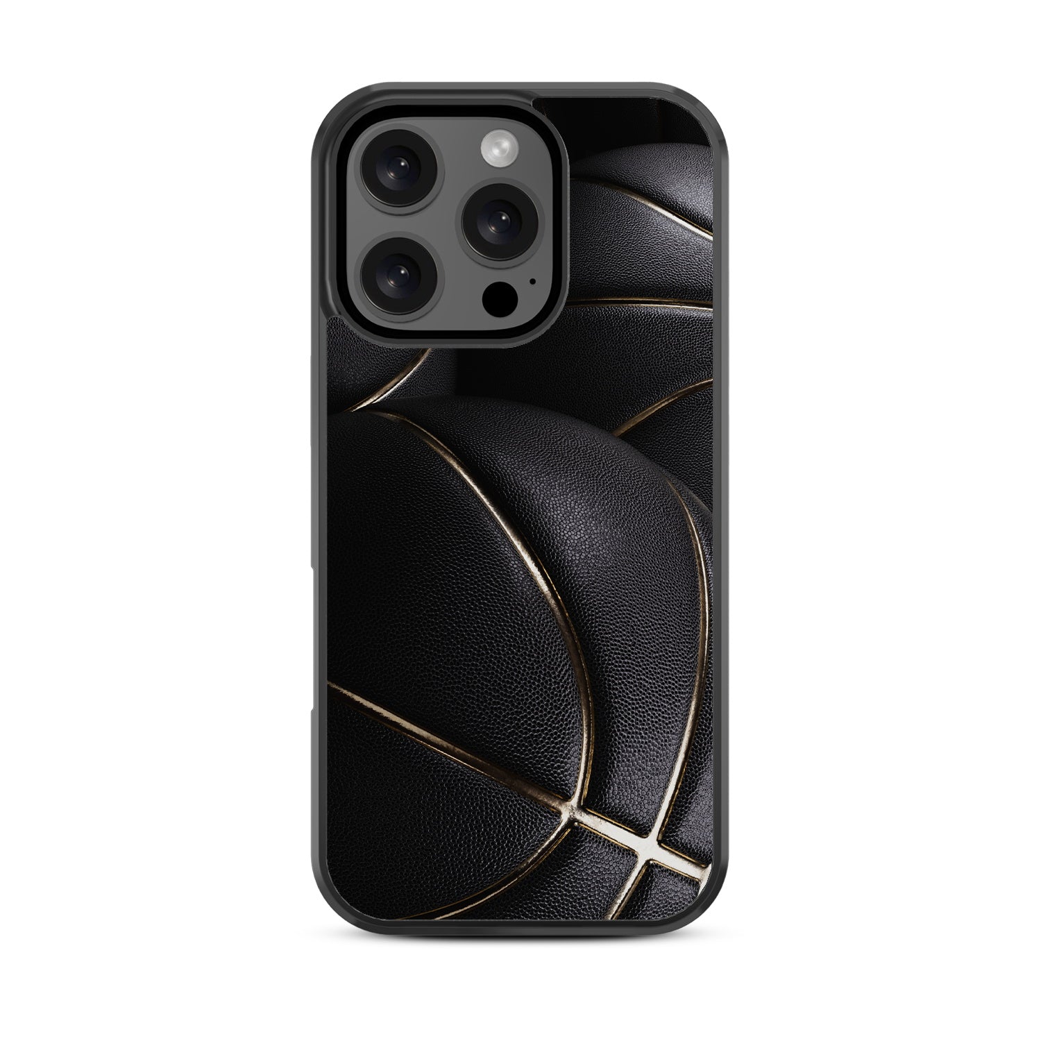 MyBat Design Lab Series Case for Apple iPhone 16 Pro - Black Basketballs - MIP16PCSLESM090-3.jpg