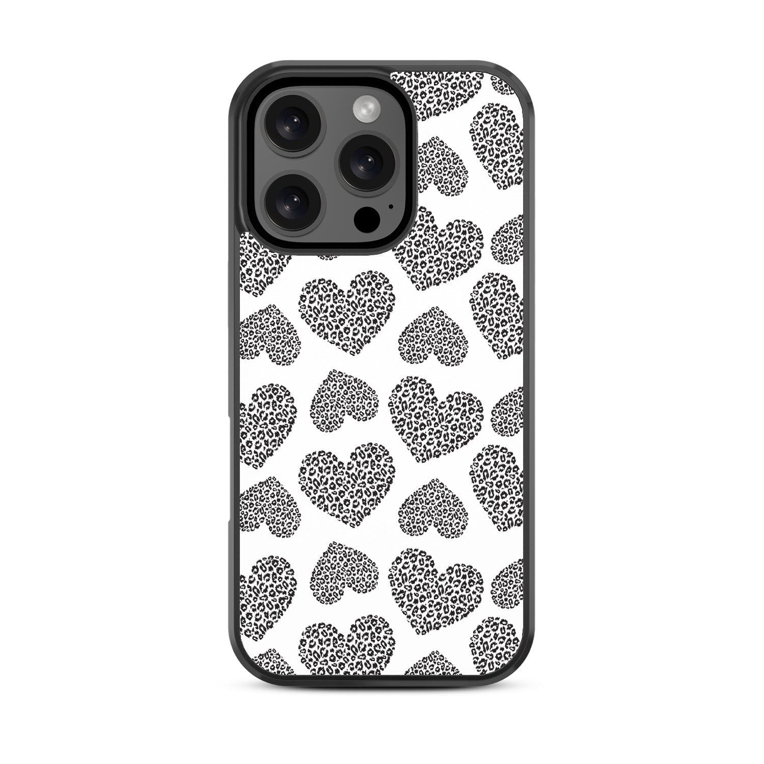 MyBat Design Lab Series Case for Apple iPhone 16 Pro - Leopard Print Hearts - MIP16PCSLESM098-3.jpg