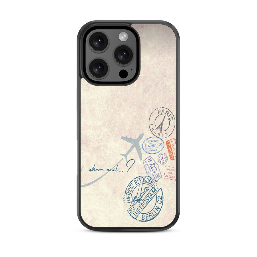 MyBat Design Lab Series Case for Apple iPhone 16 Pro - Passport Stamps - MIP16PCSLESM371-3.jpg