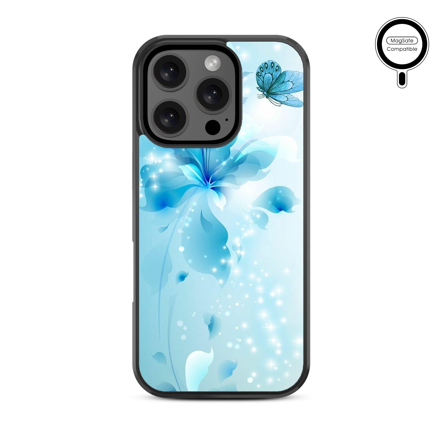 MyBat Design Lab Series MagSafe Case for Apple iPhone 16 Pro - Butterfly & Flowers - MIP16PCSLESMSM020-3.jpg
