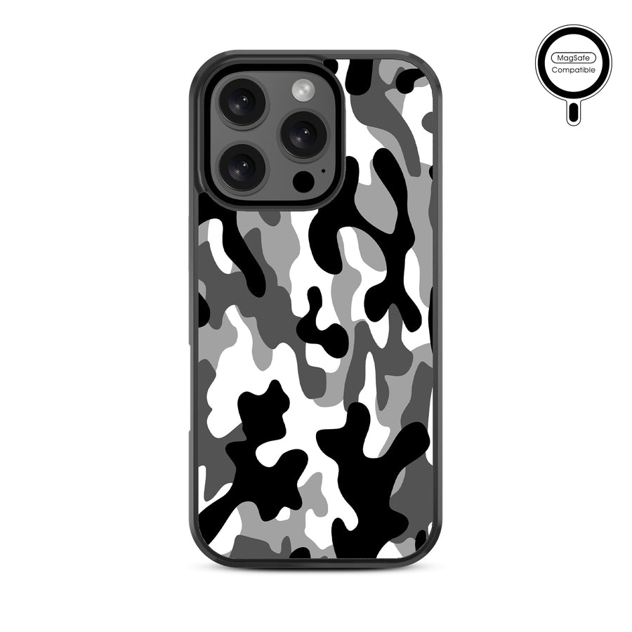 MyBat Design Lab Series MagSafe Case for Apple iPhone 16 Pro - Black & White Camouflage - MIP16PCSLESMSM122-3.jpg