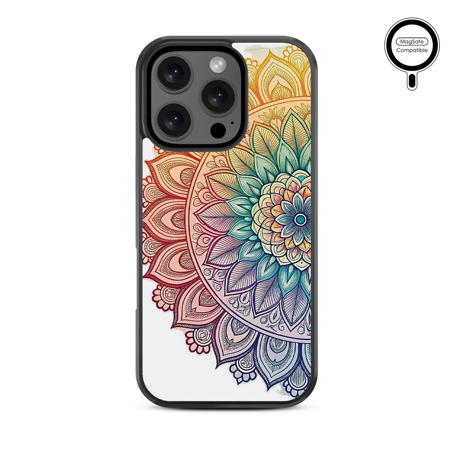 MyBat Design Lab Series MagSafe Case for Apple iPhone 16 Pro - Rainbow Mandala - MIP16PCSLESMSM457-3.jpg