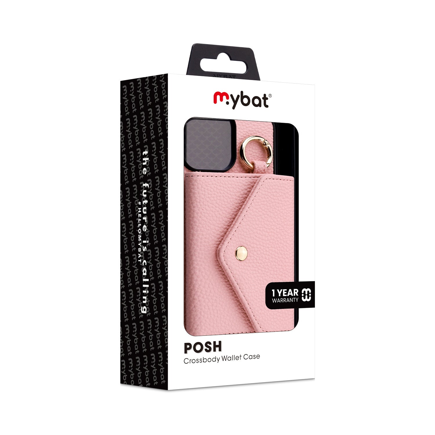 MyBat Posh Crossbody Wallet Case for Apple iPhone 16 Pro - Pink - MIP16PCSLESS372-8.jpg