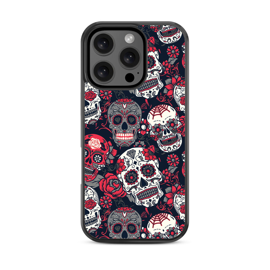 MyBat Design Lab Series Case for Apple iPhone 16 Pro Max - Sugar Rose Skulls - MIP16PMCSLESM418-3.jpg