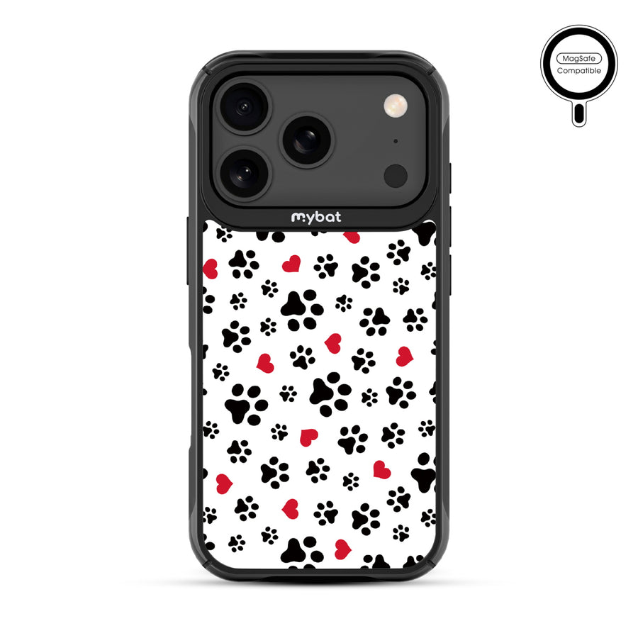 MyBat Design Lab Series MagSafe Case for Apple iPhone 17 Pro - Paw Prints and Hearts - MIP17PCSLESMSMP001-3.jpg
