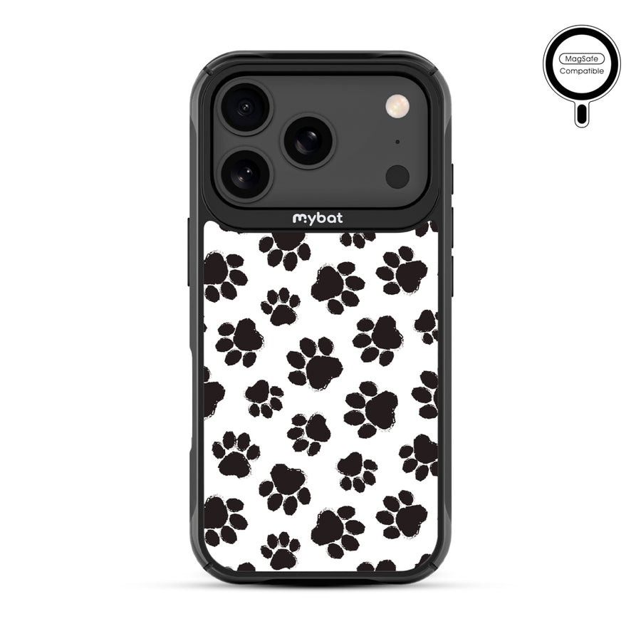 MyBat Design Lab Series MagSafe Case for Apple iPhone 17 Pro - Black Paw Prints - MIP17PCSLESMSMP002-3.jpg