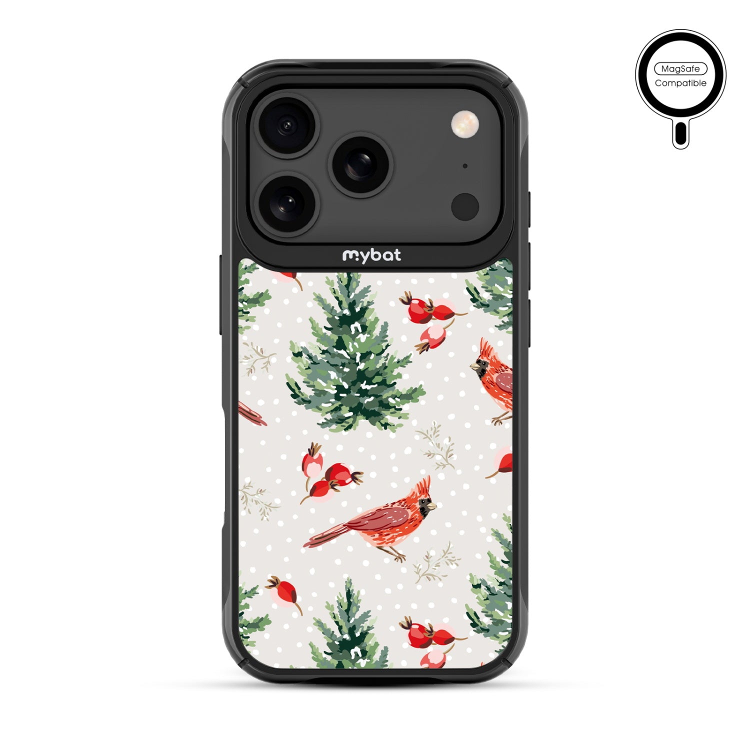 MyBat Design Lab Series MagSafe Case for Apple iPhone 17 Pro - Winter Cardinals - MIP17PCSLESMSMP298-3.jpg