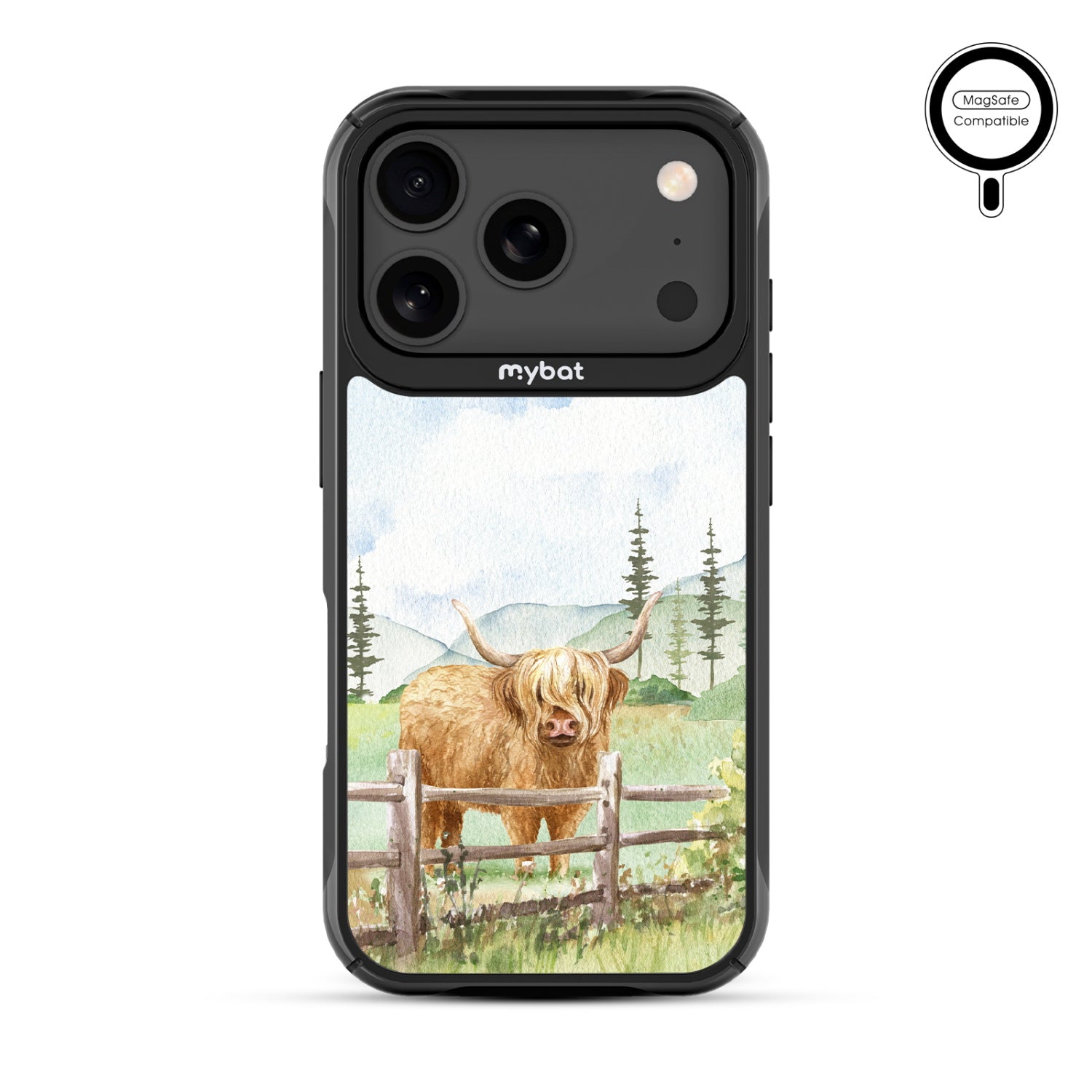 MyBat Design Lab Series MagSafe Case for Apple iPhone 17 Pro - Highland Cow - MIP17PCSLESMSMP470-3.jpg