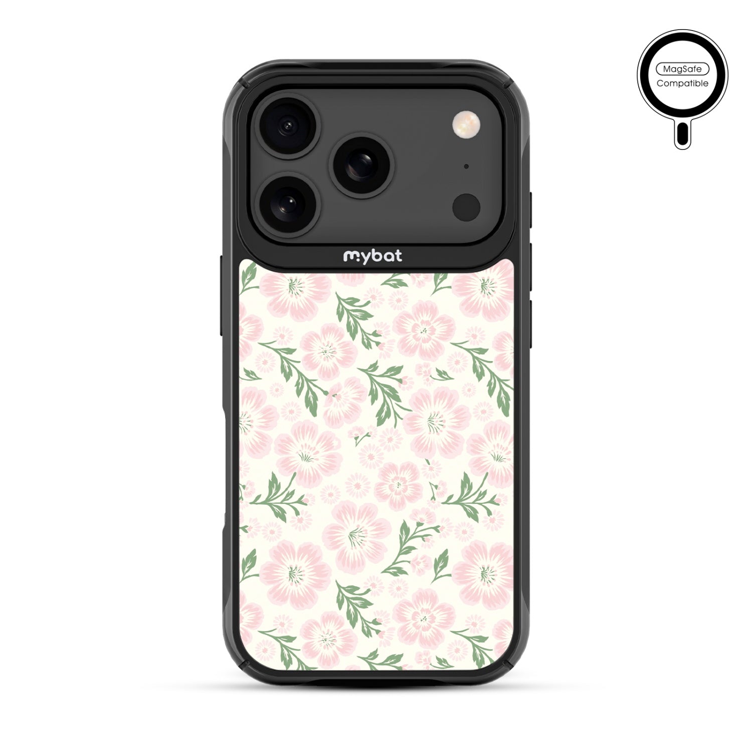 MyBat Design Lab Series MagSafe Case for Apple iPhone 17 Pro - Pink Posies - MIP17PCSLESMSMP473-3.jpg
