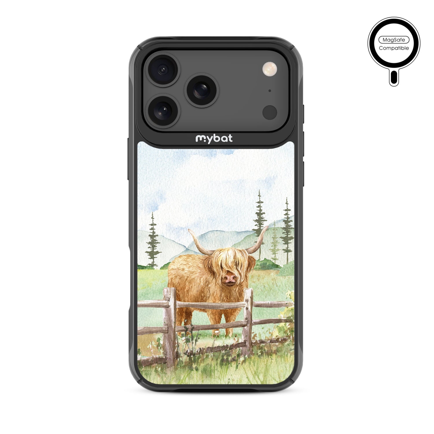 MyBat Design Lab Series MagSafe Case for Apple iPhone 17 Pro Max - Highland Cow - MIP17PMCSLESMSMP470-3.jpg