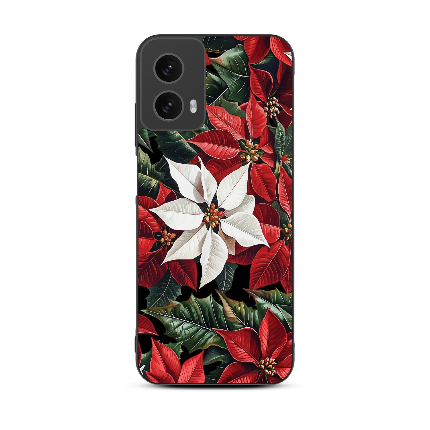 MyBat Design Lab Series Case for Motorola Moto G 5G (2024) - Christmas Poinsettias - MMG5G24CSLESM301-3.jpg