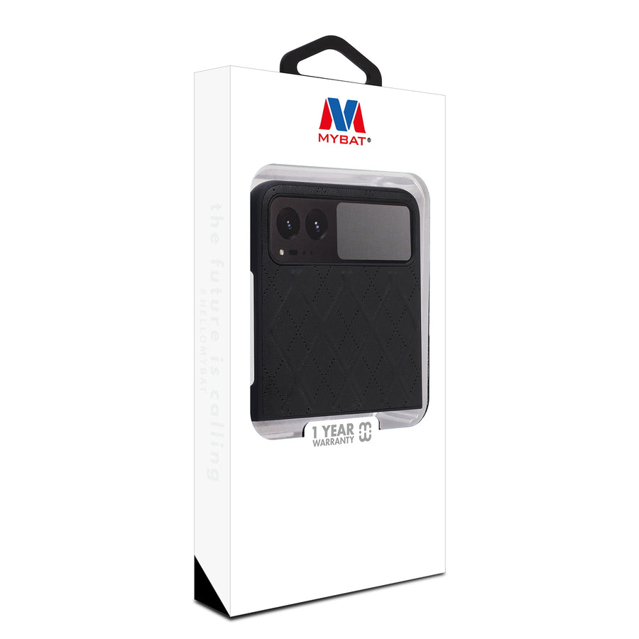 MyBat Leather Protector Case for Motorola razr (2023) - Black - MMRAZRCSFSSS441-7.jpg