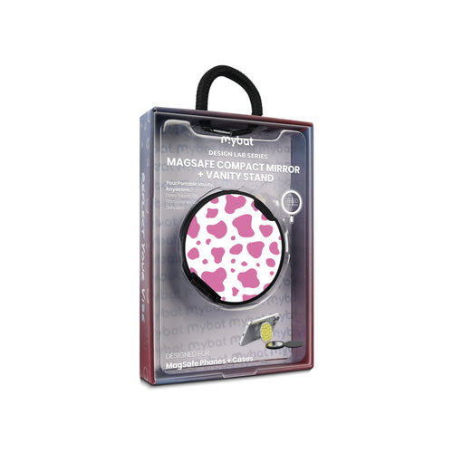 MyBat Design Lab MagSafe Selfie Mirror Kickstand - Black - Pink Cow Print - MOTHMNUSU331-015-11.jpg