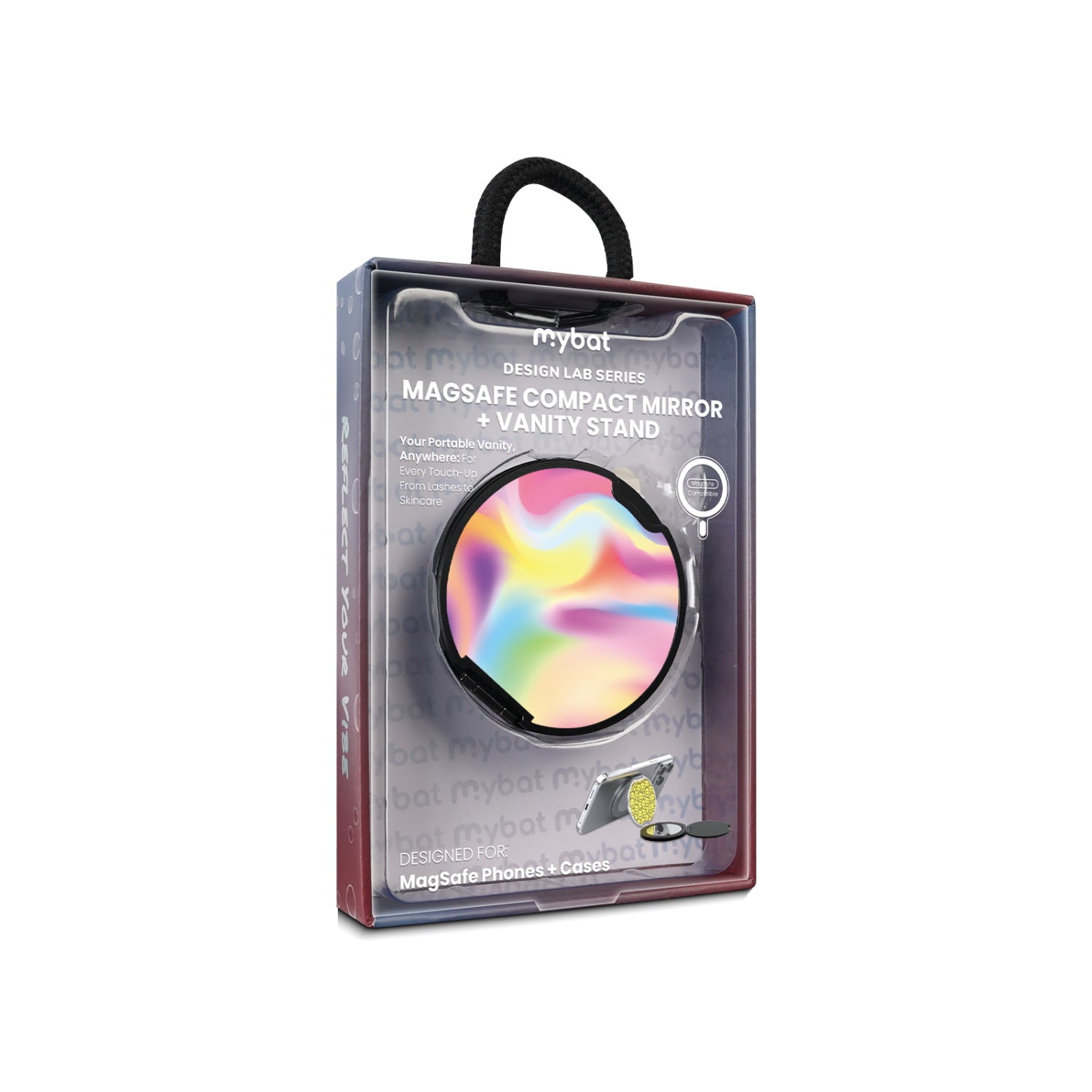 MyBat Design Lab MagSafe Selfie Mirror Kickstand - Black - Iridescent - MOTHMNUSU331-101-11.jpg