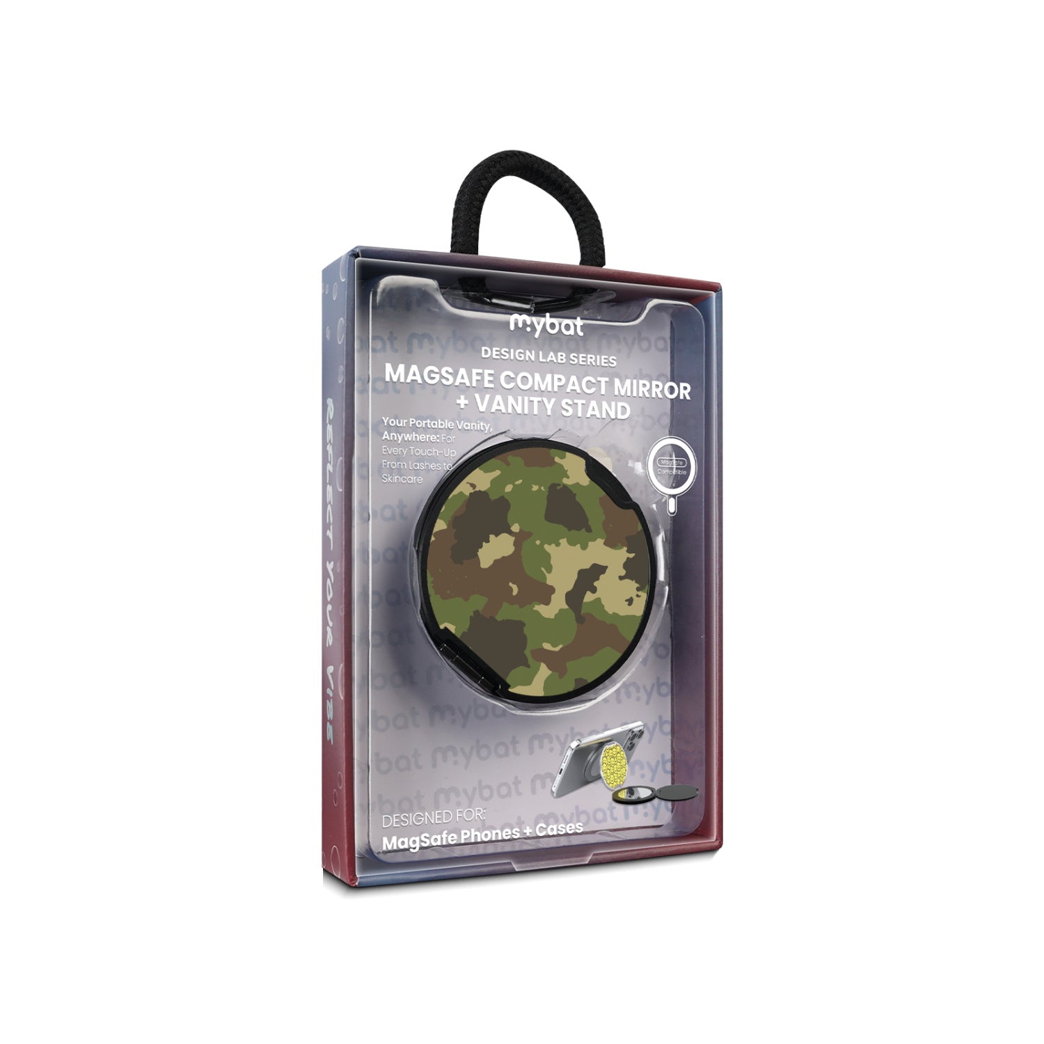 MyBat Design Lab MagSafe Selfie Mirror Kickstand - Black - Army Camouflage - MOTHMNUSU331-120-11.jpg
