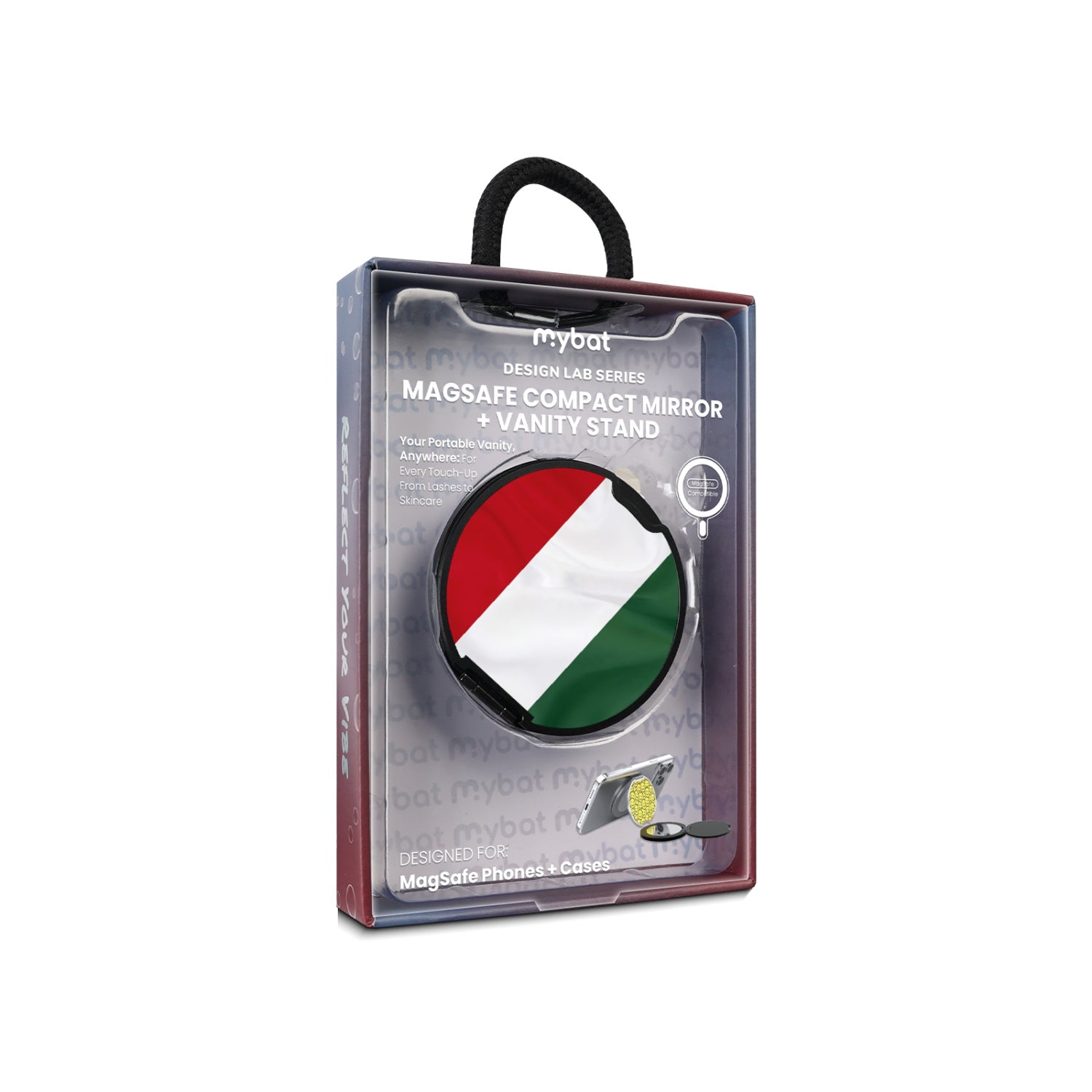 MyBat Design Lab MagSafe Selfie Mirror Kickstand - Black - Hungary Flag - MOTHMNUSU331-149-11.jpg