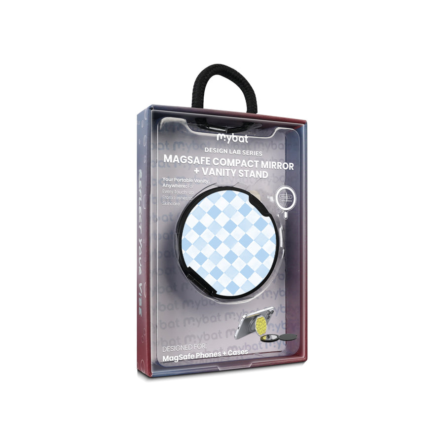 MyBat Design Lab MagSafe Selfie Mirror Kickstand - Black - Sky Blue Check - MOTHMNUSU331-478-11.jpg