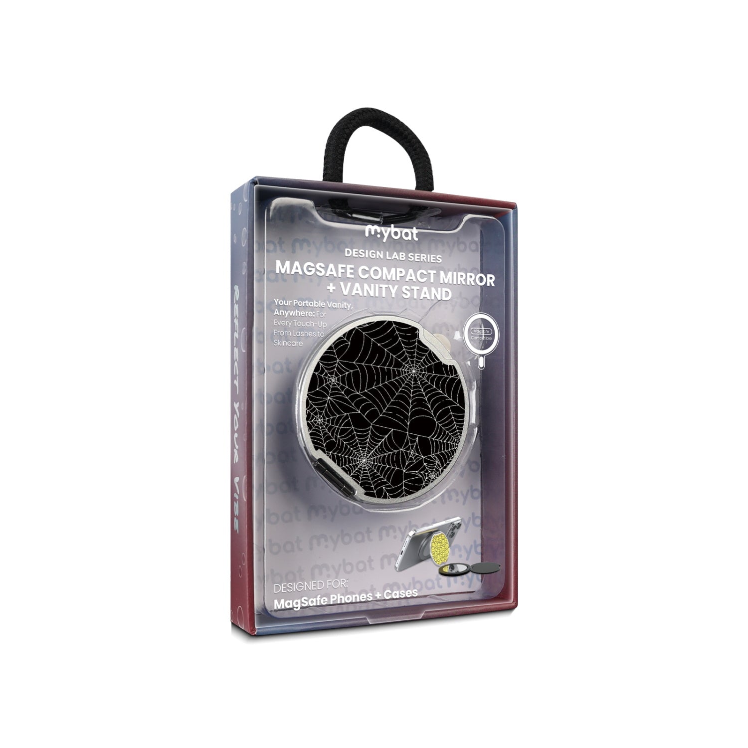 MyBat Design Lab MagSafe Selfie Mirror Kickstand - Silver - Spider Web - MOTHMNUSU332-217-11.jpg