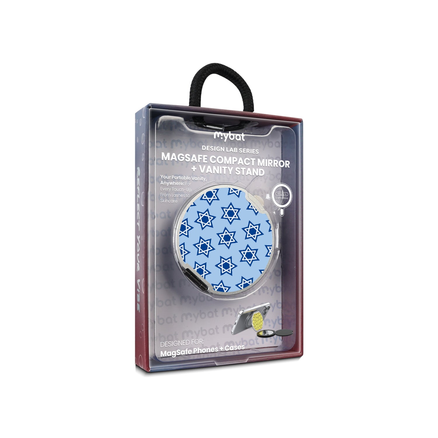 MyBat Design Lab MagSafe Selfie Mirror Kickstand - Silver - Star of David - MOTHMNUSU332-279-11.jpg