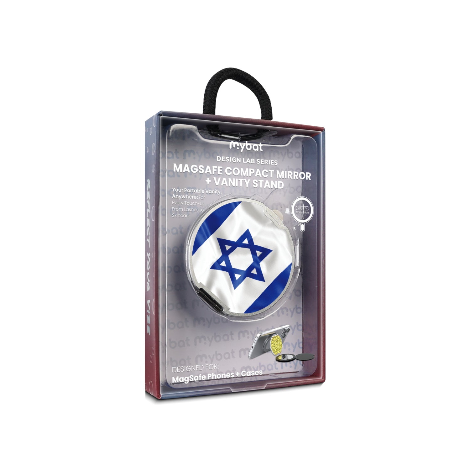 MyBat Design Lab MagSafe Selfie Mirror Kickstand - Silver - Israel Flag - MOTHMNUSU332-308-11.jpg