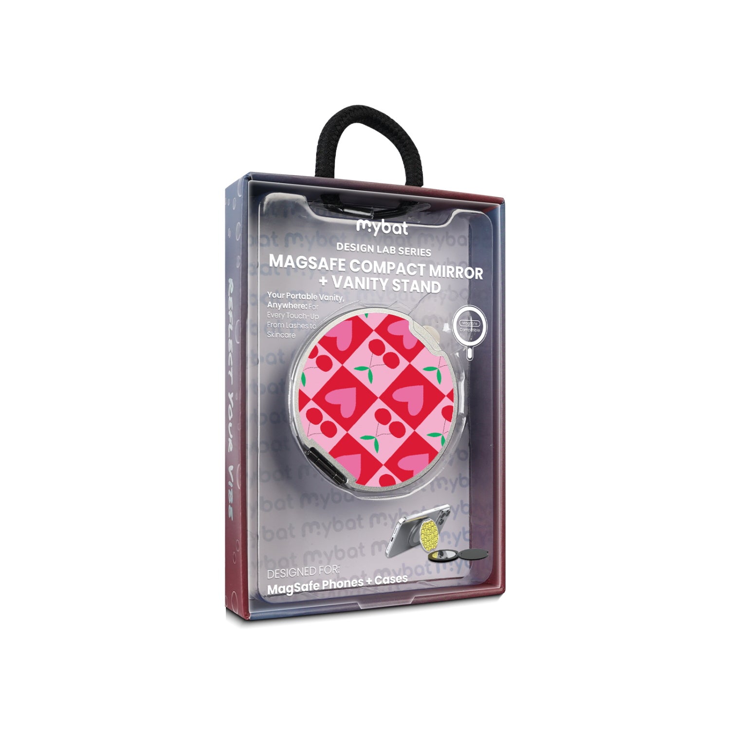 MyBat Design Lab MagSafe Selfie Mirror Kickstand - Silver - Cherry Hearts - MOTHMNUSU332-334-11.jpg