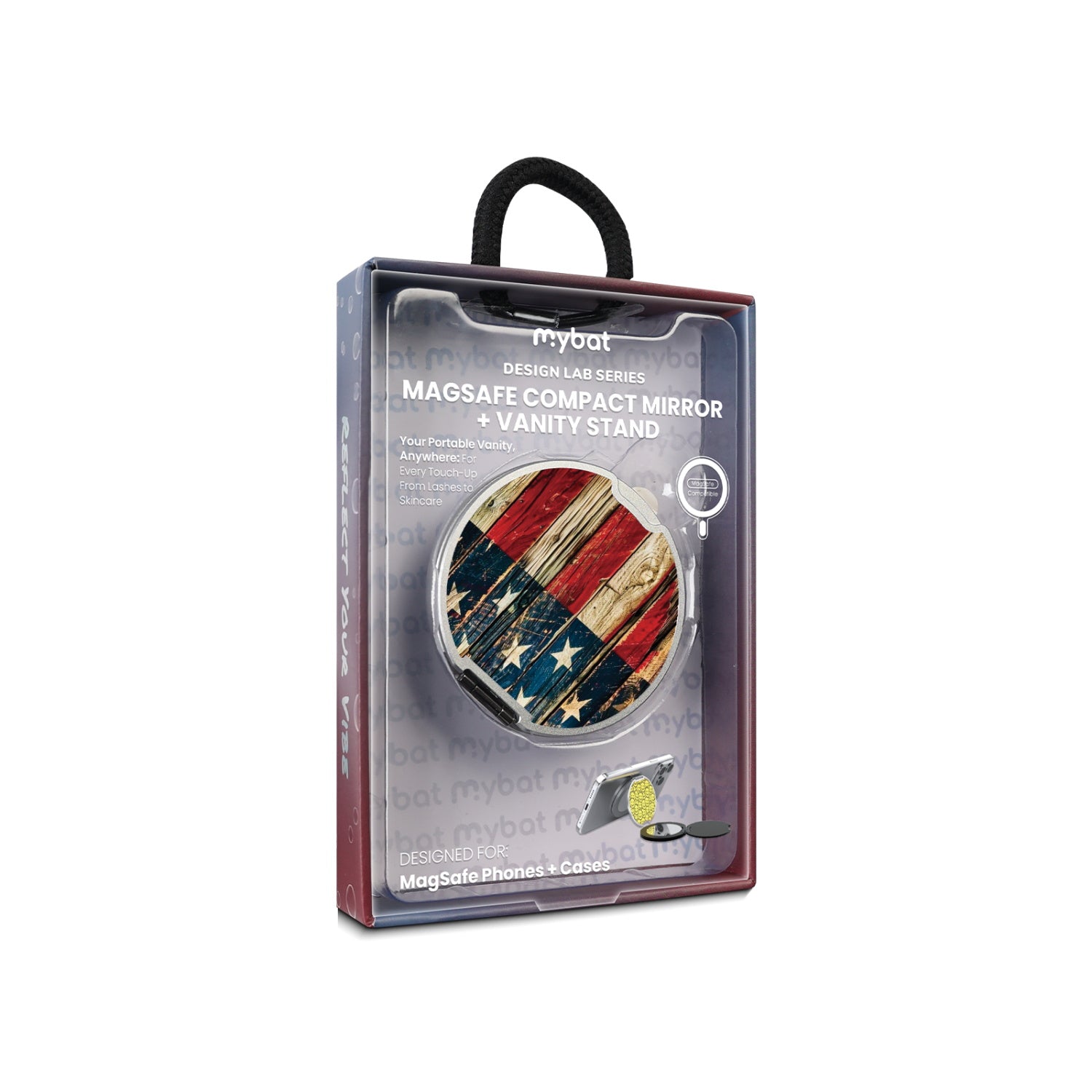 MyBat Design Lab MagSafe Selfie Mirror Kickstand - Silver - US Painted Flag - MOTHMNUSU332-381-11.jpg