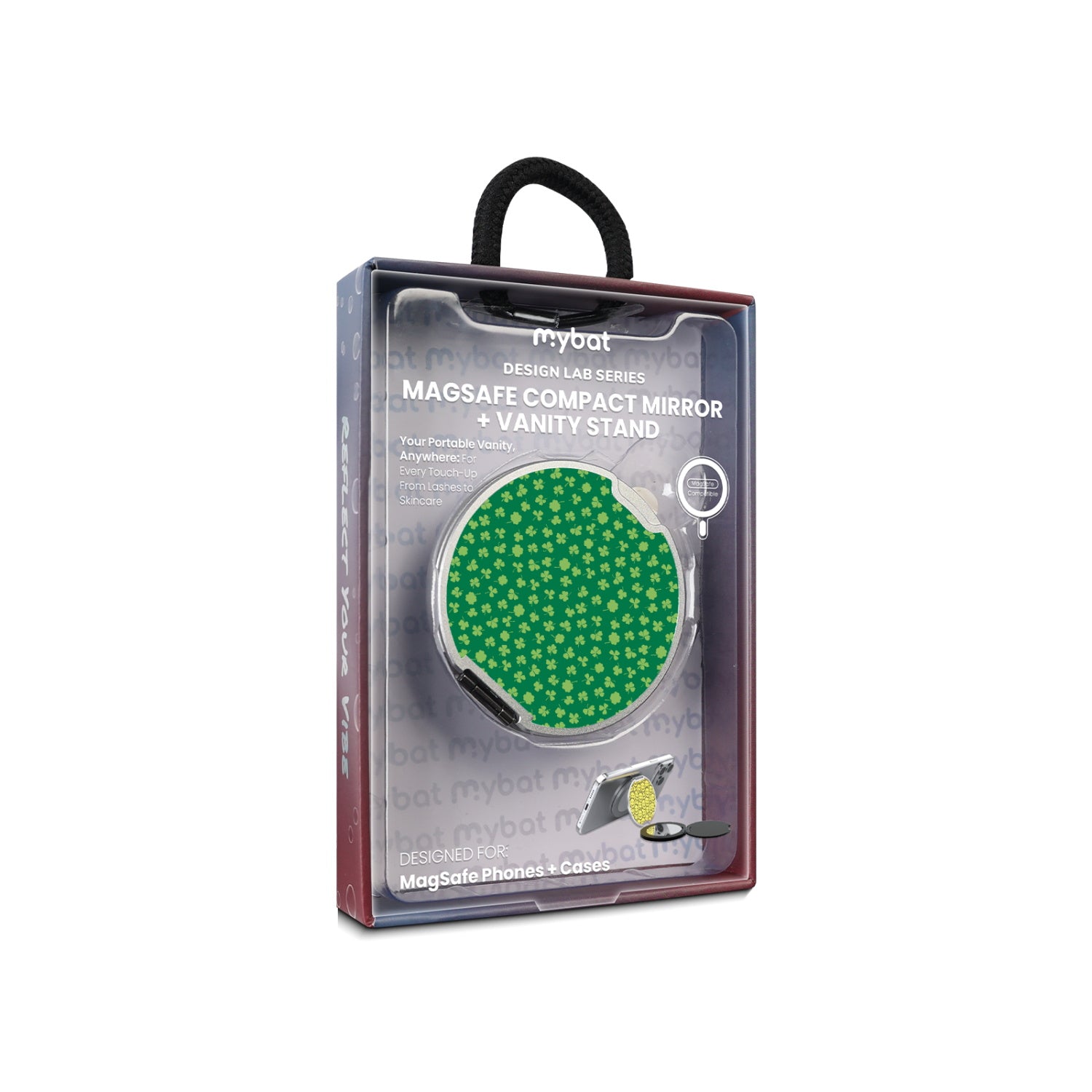 MyBat Design Lab MagSafe Selfie Mirror Kickstand - Silver - Lucky Clover - MOTHMNUSU332-466-11.jpg