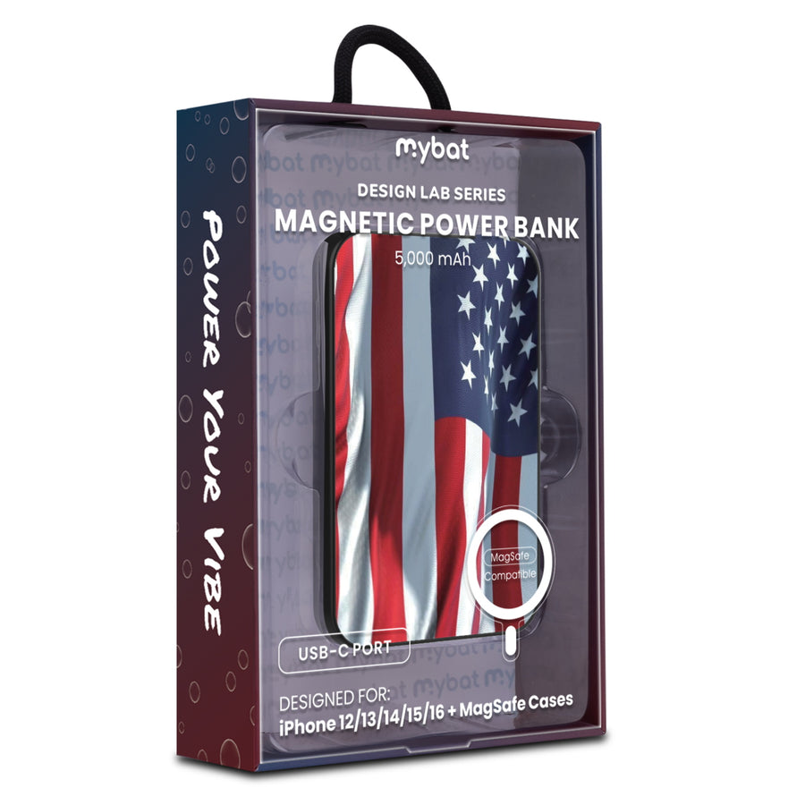MyBat Design Lab 5000mAh Magnetic Wireless Power Bank - Black - Waving USA FLag - MPBBAT131-BK-367-9.jpg
