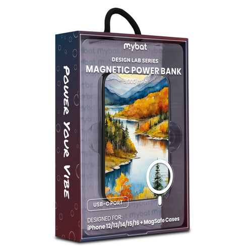MyBat Design Lab 5000mAh Magnetic Wireless Power Bank - Black - Impressionist Foliage - MPBBAT131-BK-452-9.jpg