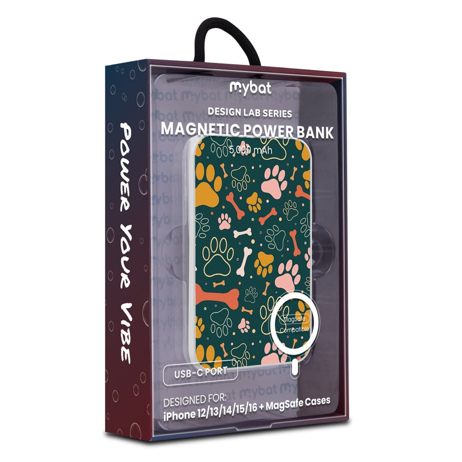 MyBat Design Lab 5000mAh Magnetic Wireless Power Bank - White - Paw Prints & Bones - MPBBAT132-WH-003-9.jpg