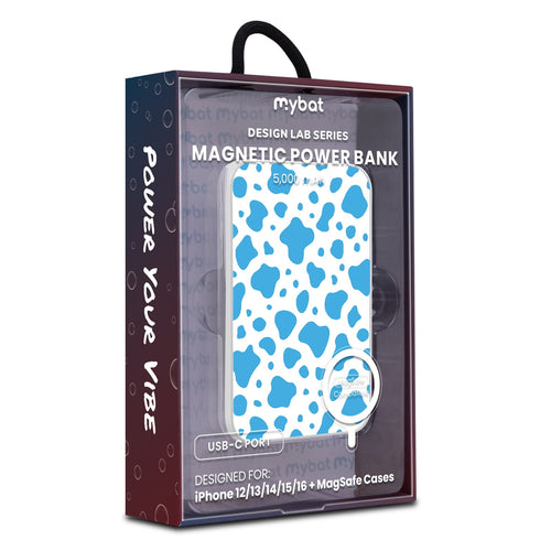 MyBat Design Lab 5000mAh Magnetic Wireless Power Bank - White - Blue Cow Print - MPBBAT132-WH-016-9.jpg