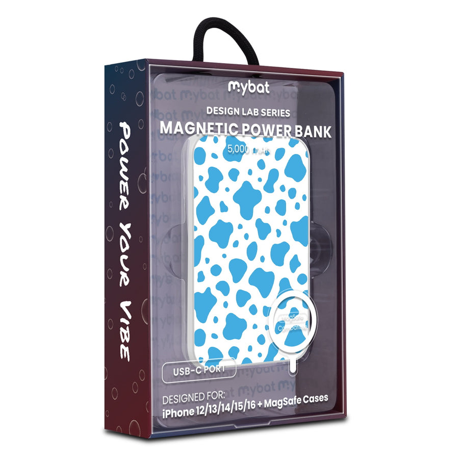 MyBat Design Lab 5000mAh Magnetic Wireless Power Bank - White - Blue Cow Print - MPBBAT132-WH-016-9.jpg