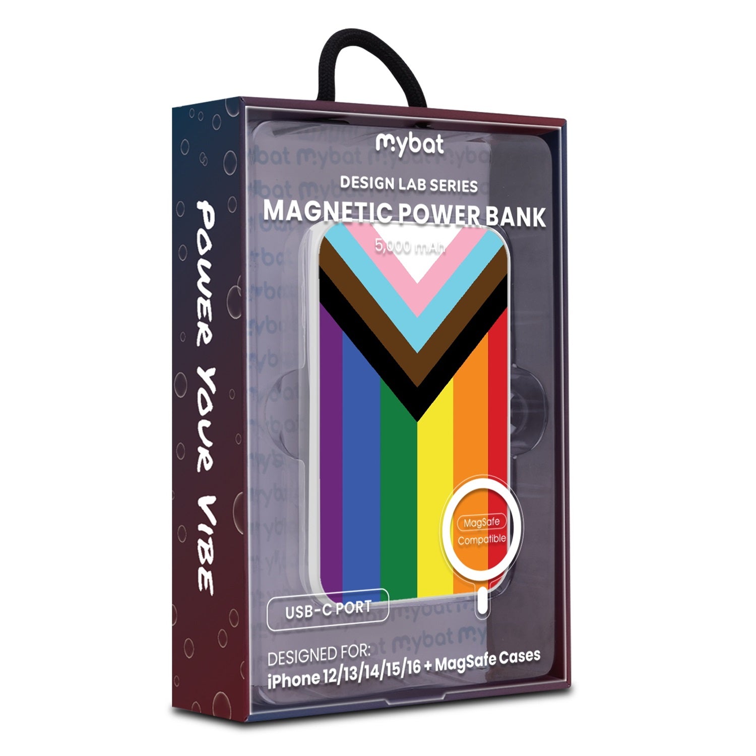 MyBat Design Lab 5000mAh Magnetic Wireless Power Bank - White - LGBTQ+ Flag - MPBBAT132-WH-034-9.jpg