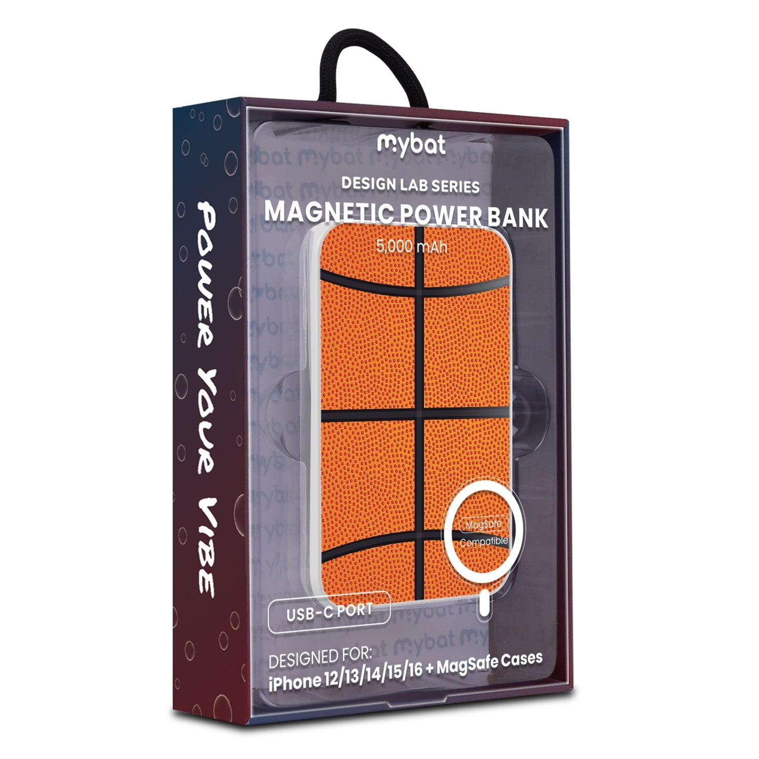 MyBat Design Lab 5000mAh Magnetic Wireless Power Bank - White - Basketball - MPBBAT132-WH-087-9.jpg