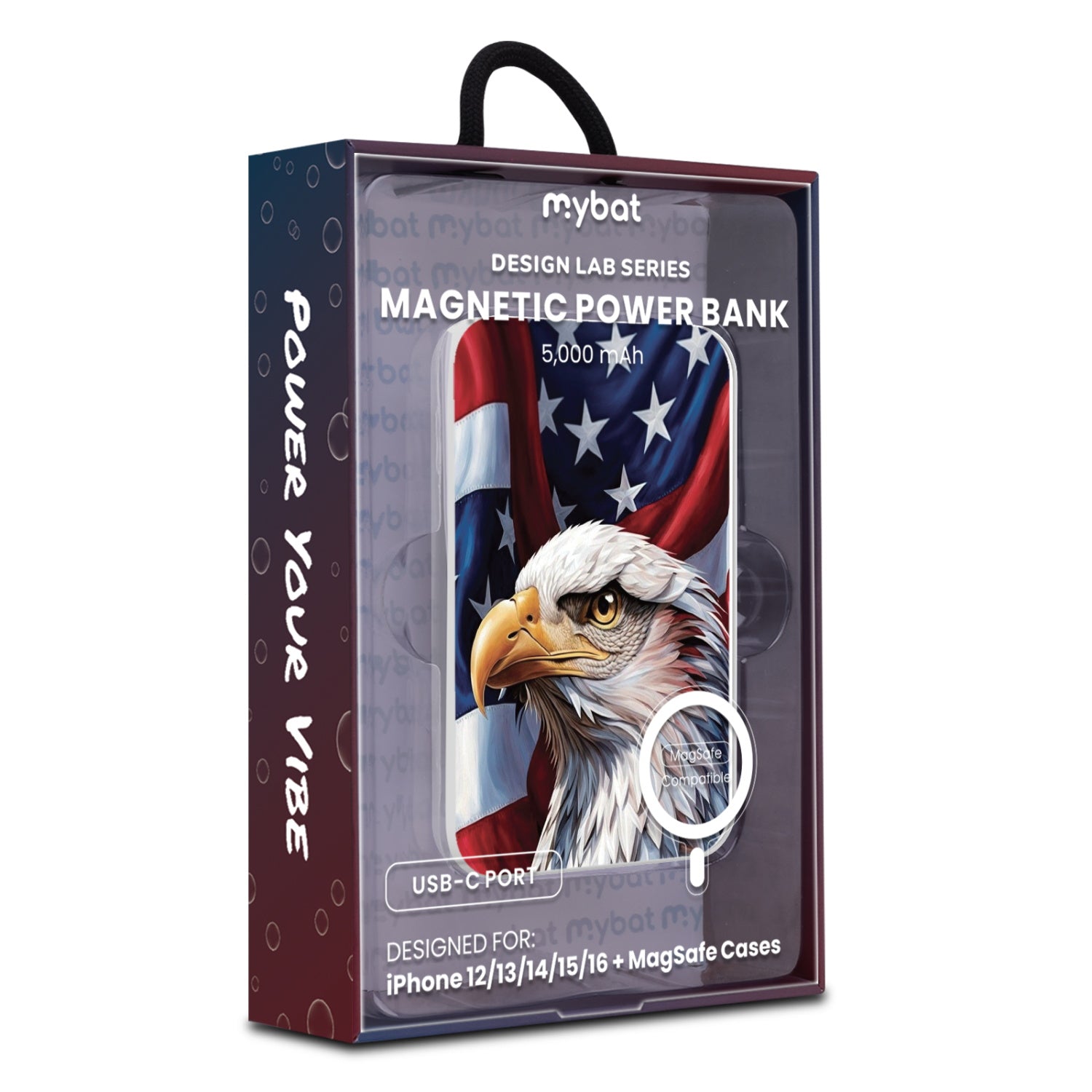 MyBat Design Lab 5000mAh Magnetic Wireless Power Bank - White - Proud American Eagle - MPBBAT132-WH-362-9.jpg