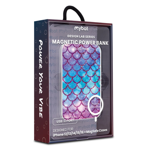 MyBat Design Lab 5000mAh Magnetic Wireless Power Bank - White - Mermaid Scales - MPBBAT132-WH-458-9.jpg