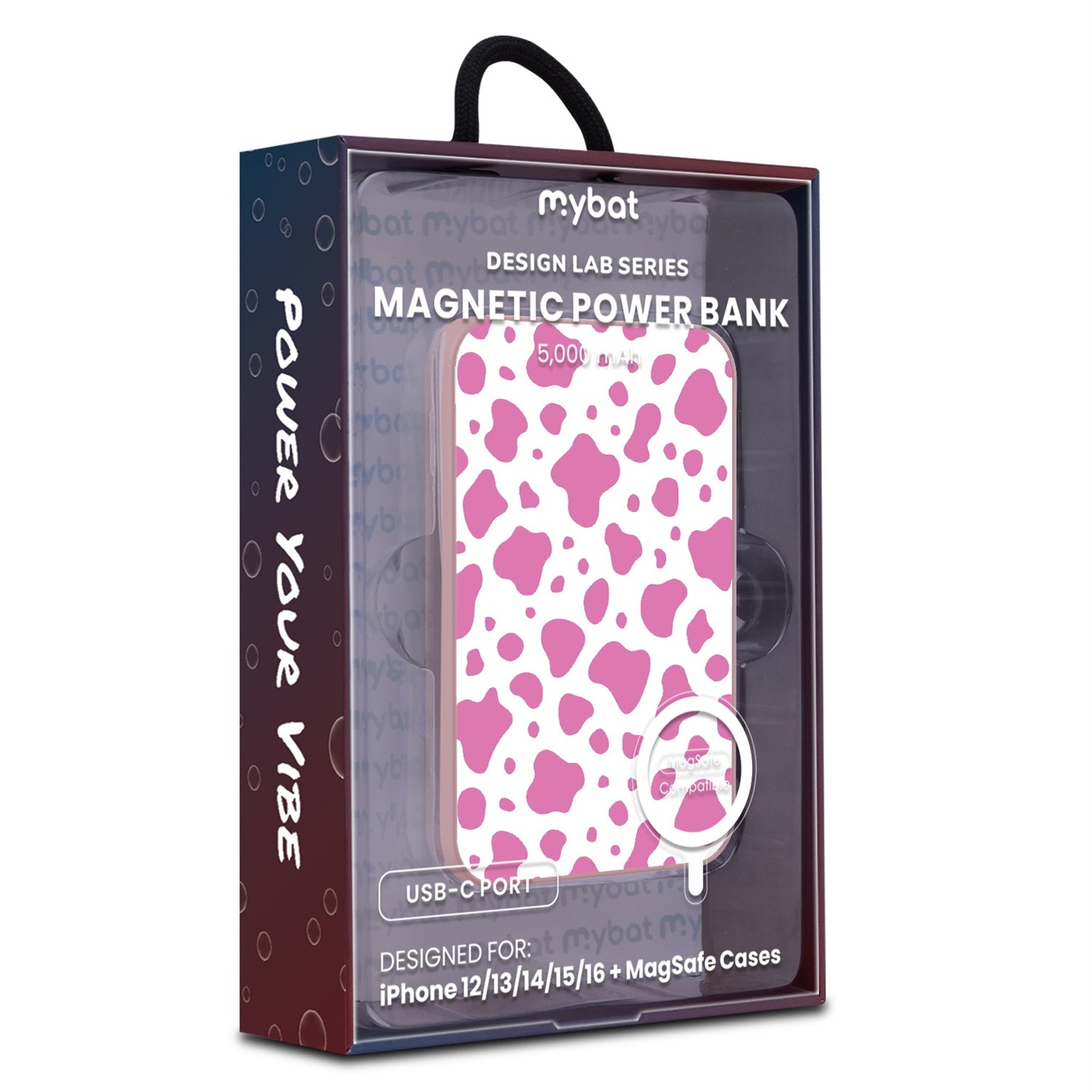 MyBat Design Lab 5000mAh Magnetic Wireless Power Bank - Pink - Pink Cow Print - MPBBAT133-PK-015-9.jpg