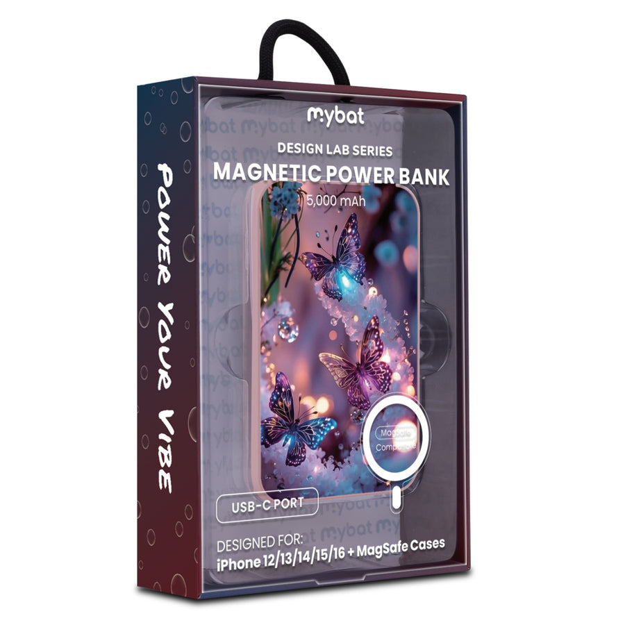 MyBat Design Lab 5000mAh Magnetic Wireless Power Bank - Pink - Magical Butterflies - MPBBAT133-PK-349-9.jpg
