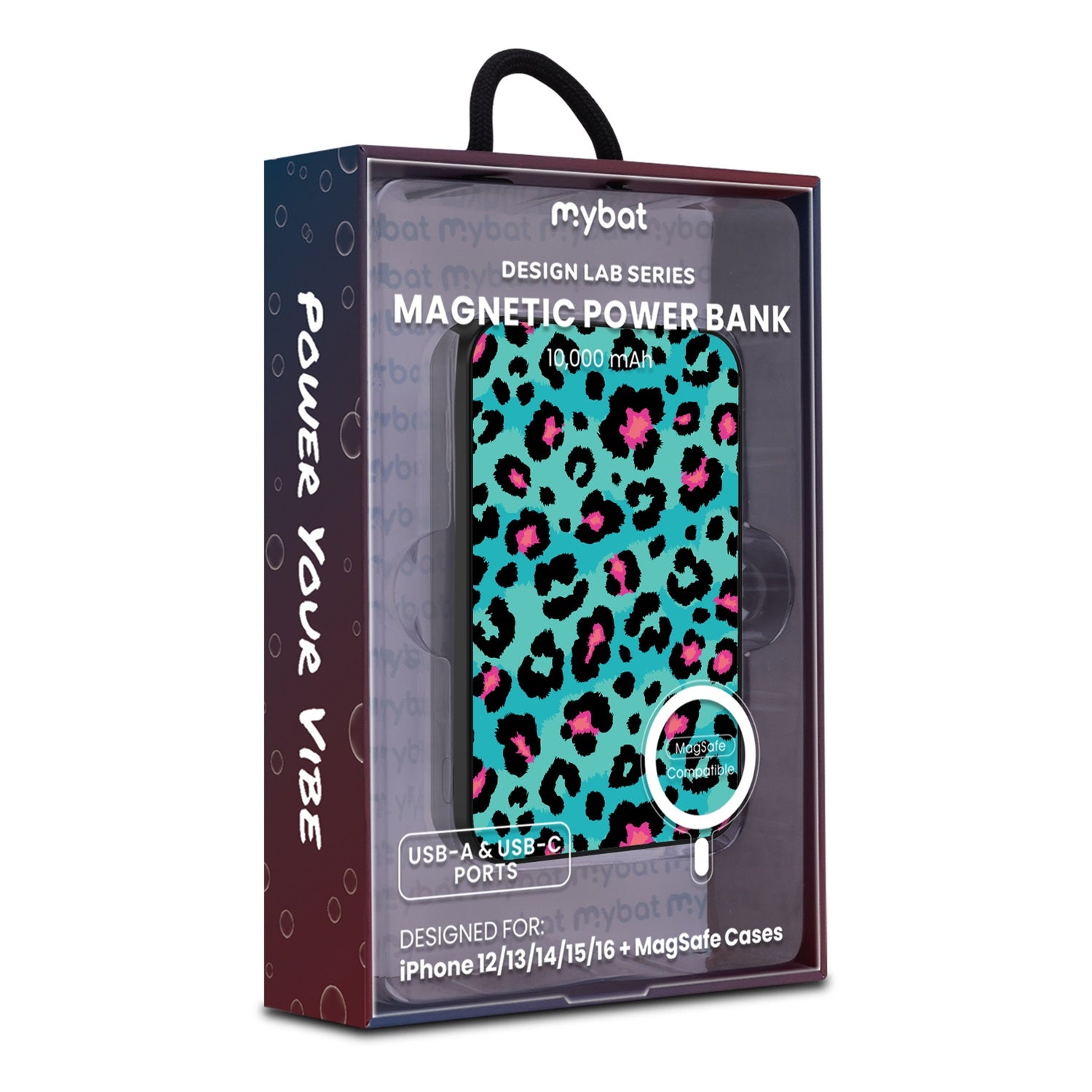MyBat Design Lab 10000mAh Magnetic Wireless Power Bank - Black - Multicolor Leopard - MPBBAT141-BK-004-9.jpg